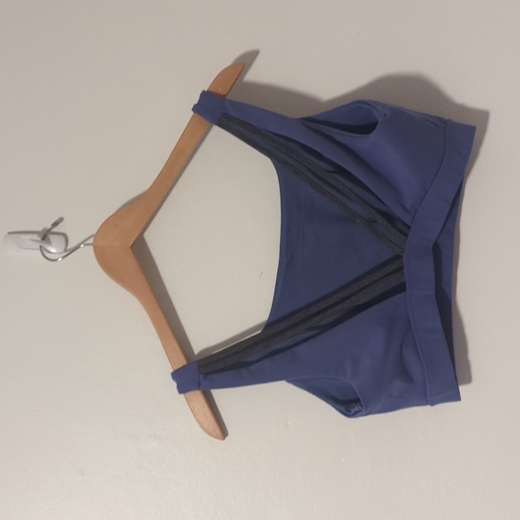 MTA Sports Bra Bralette Yoga Top Periwinkle & Gray - Picture 2 of 4